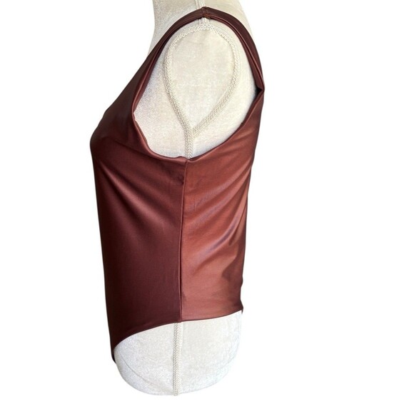 New! Commando Matte Metallic Hi Cut Sleeveless Tank Bodysuit Women's Lg Copper - Picture 3 of 13